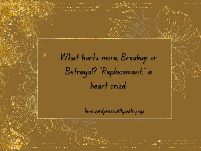 “Replacement,” a heart cried.